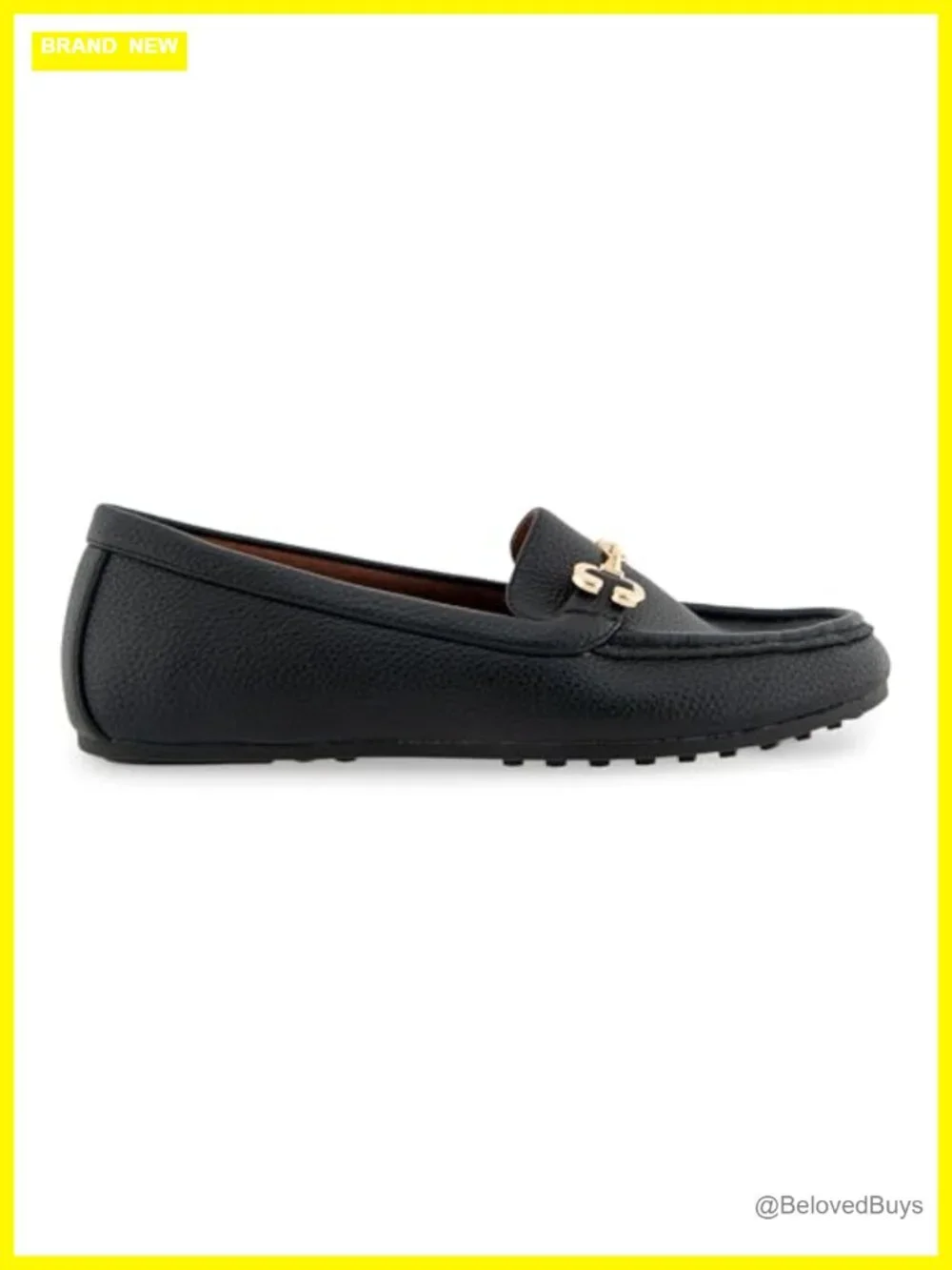 Aerosoles Women's Dallas Almond Toe Slip-On Loafer Faux Leather Flat